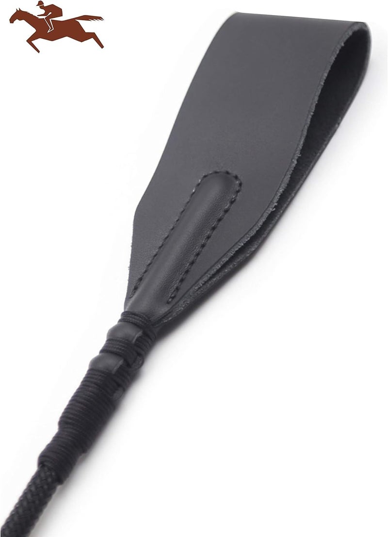 RIDIN Genuine Leather Riding Crop, Riding Crop Leather, Equestrian Whip, Crop for Horses, Black Riding Crop, Horseback Crop - Image 4